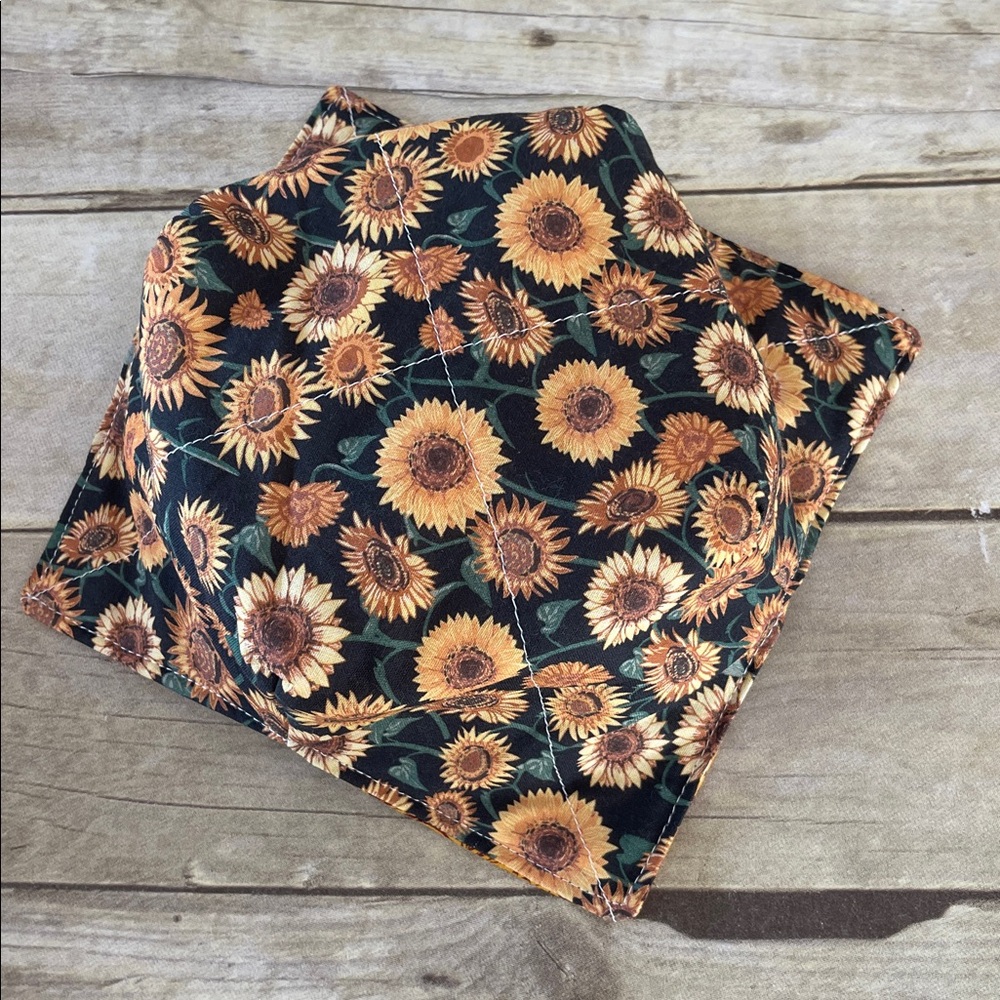 Microwave Bowl Cozy Sunflowers Reversible Fabric Bowl